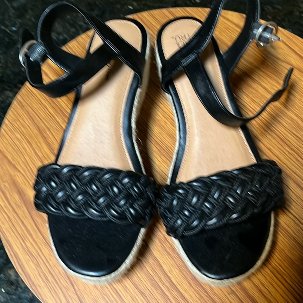 Black mid size clog heels